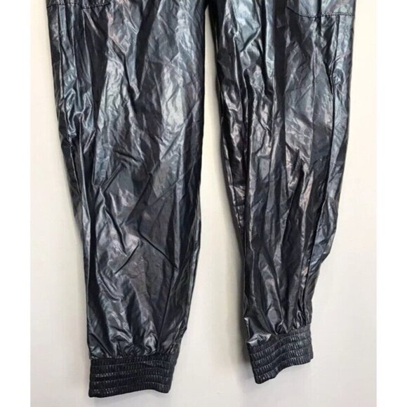 Victorias Secret Sport Cargo Jogger Pant Iridescent Gray Blue‎ Foil Metallic L - Picture 8 of 14